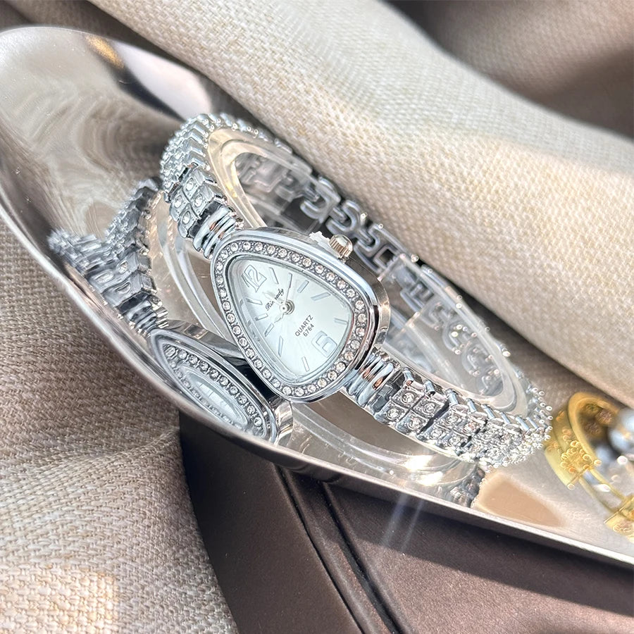 Women's diamond-set luxury watch