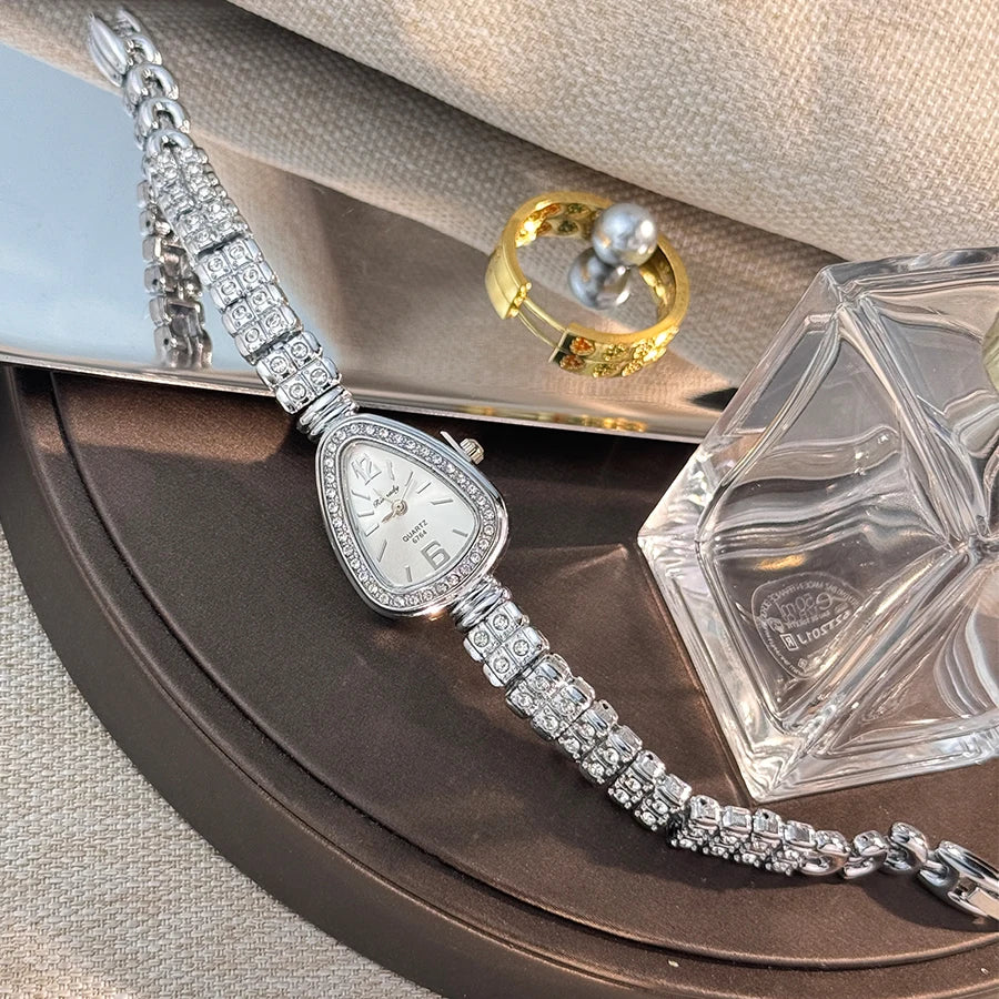 Women's diamond-set luxury watch