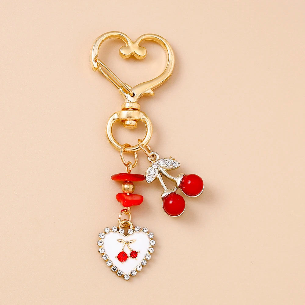 Bowknot Love Heart Keychain