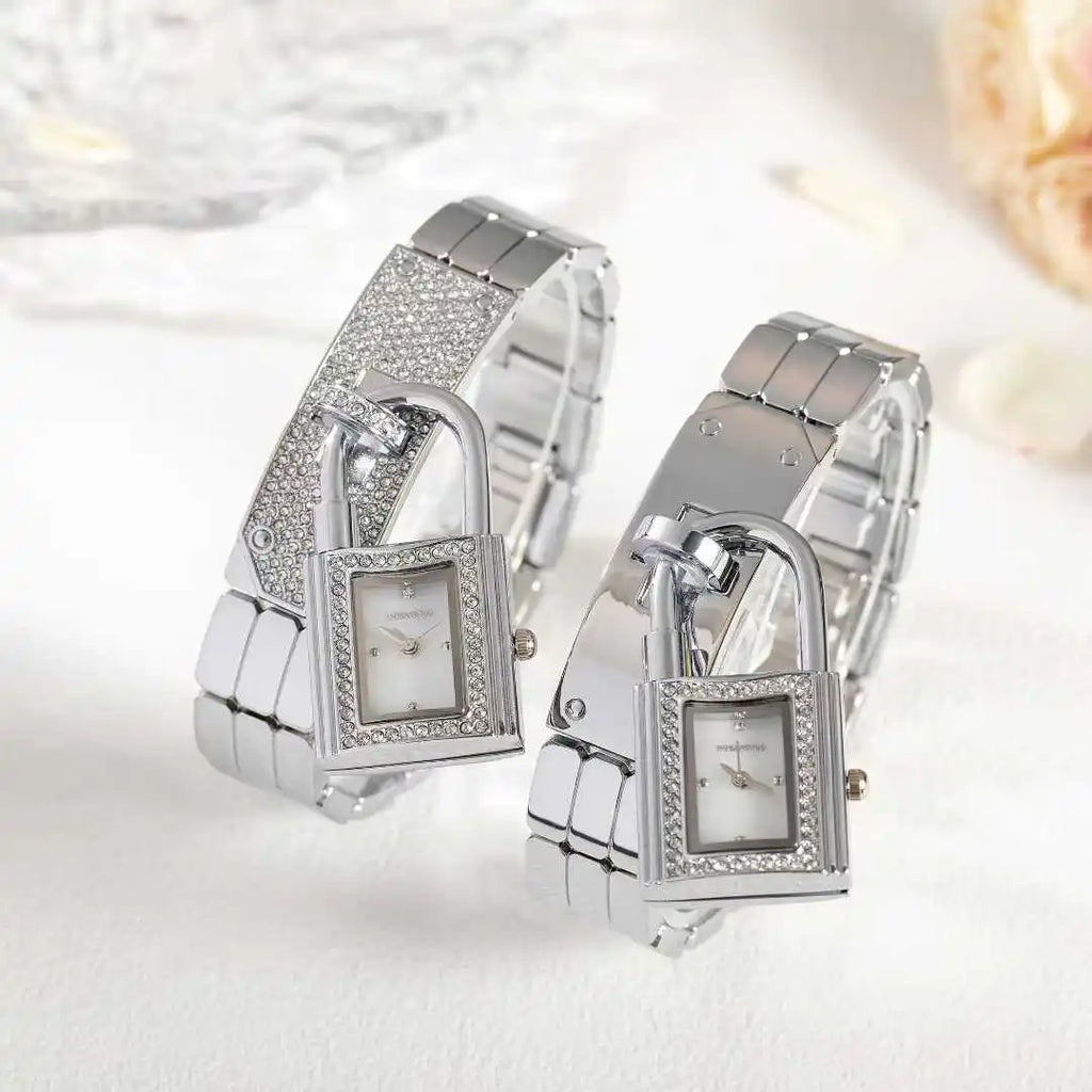 Ladies Sliver Detachable Wristwatch