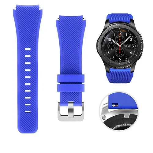 20mm 22mm Band for Samsung Galaxy Watch 3 4 5 46mm 42mm Gear S3/ Sport Frontier Active 2 Silicone Bracelet Huawei GT 2/2e Strap