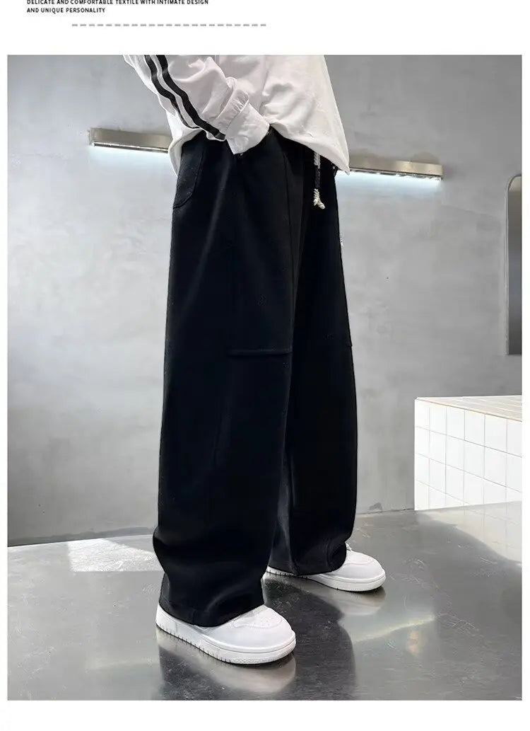 Kids Loose Cotton Sports Pants