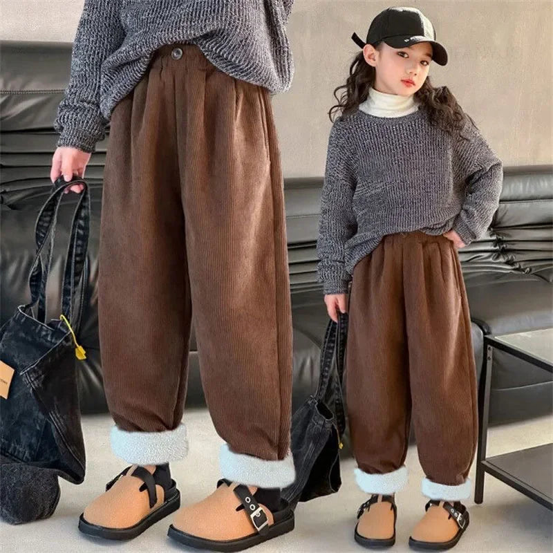 Thick Fleece Kids Cotton Pants