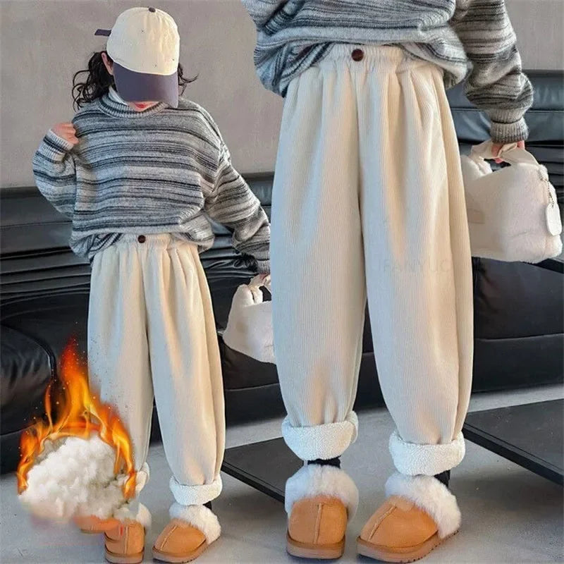 Thick Fleece Kids Cotton Pants
