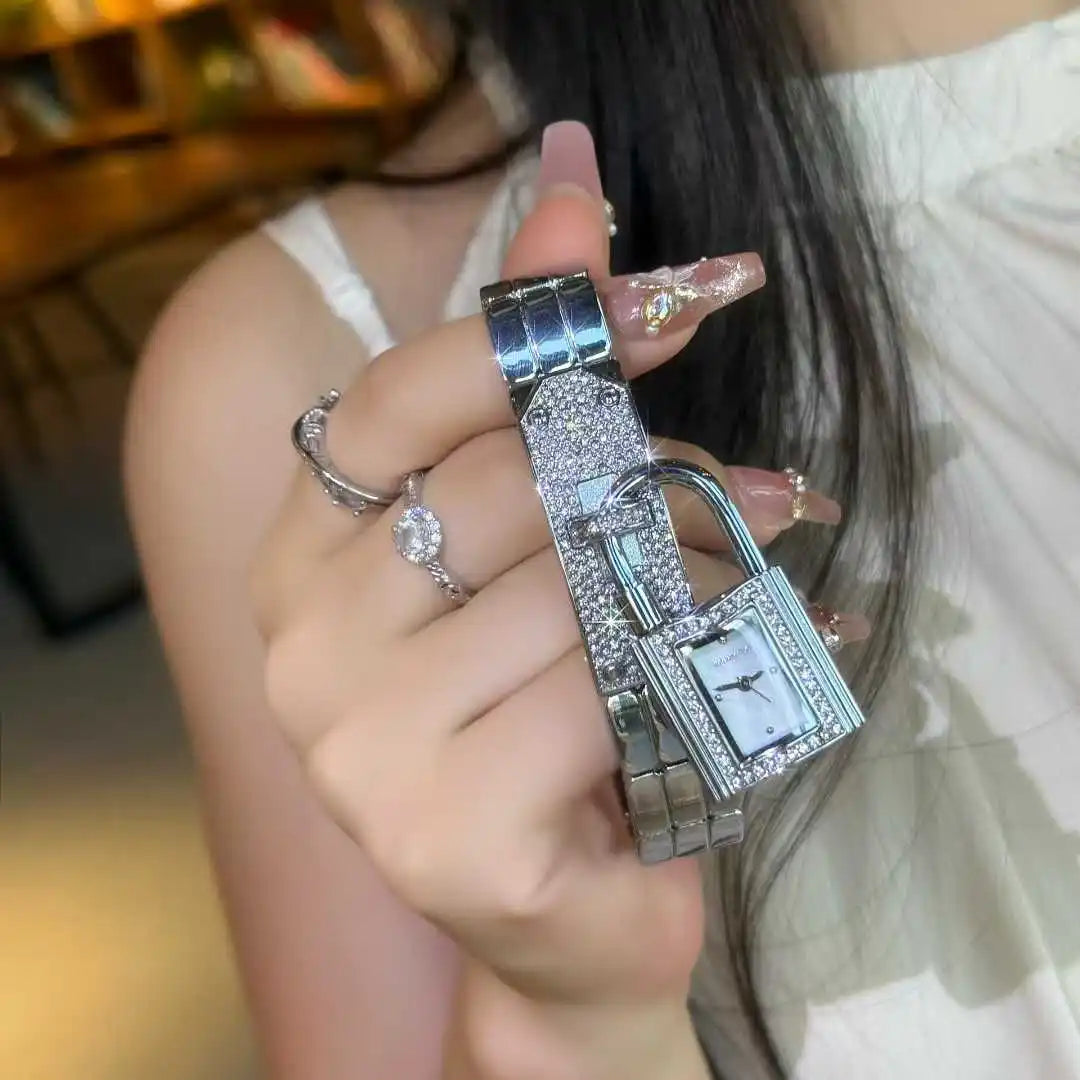 Ladies Sliver Detachable Wristwatch