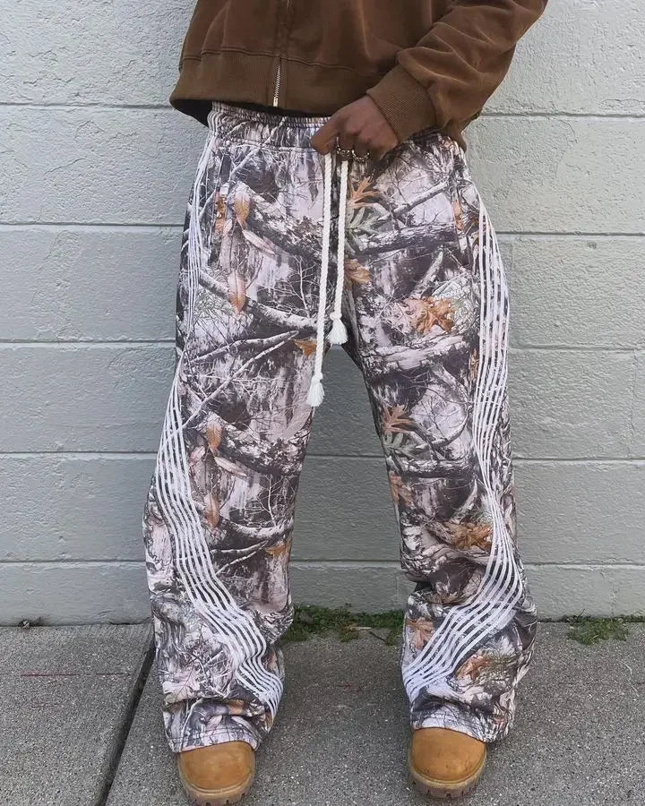 Y2k Embroidered Gray Pants
