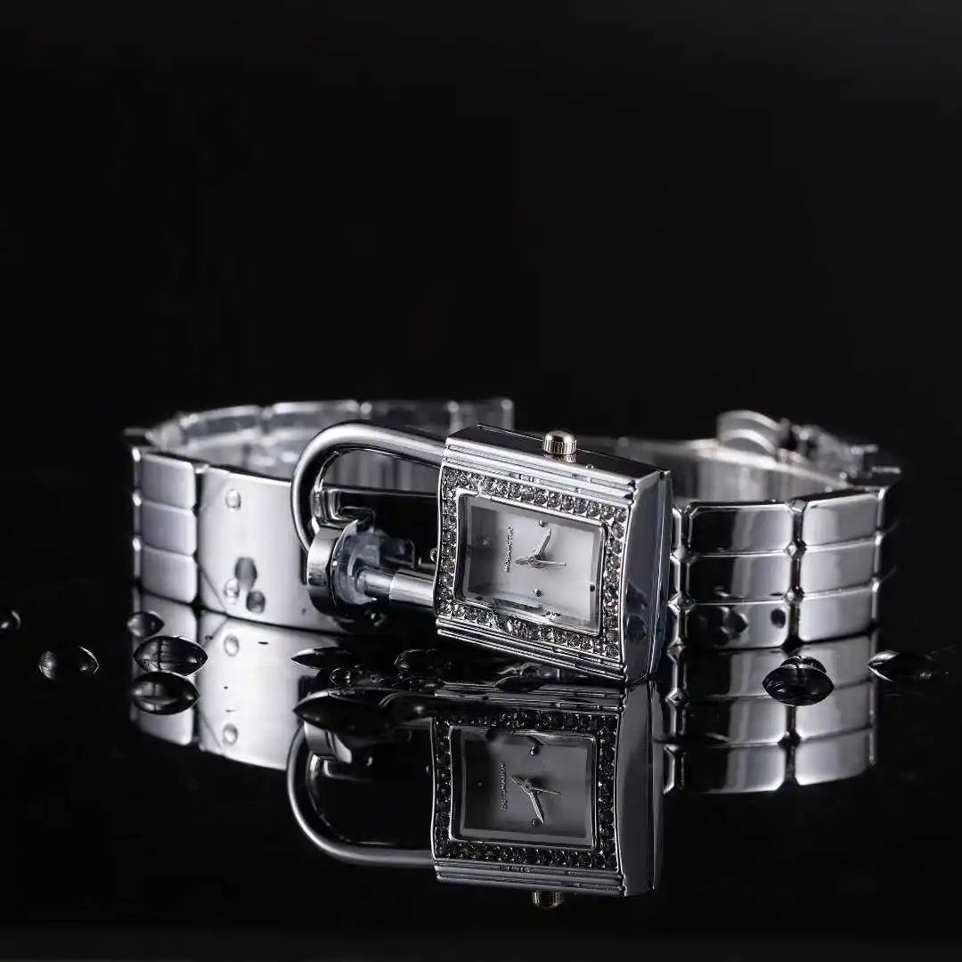 Ladies Sliver Detachable Wristwatch