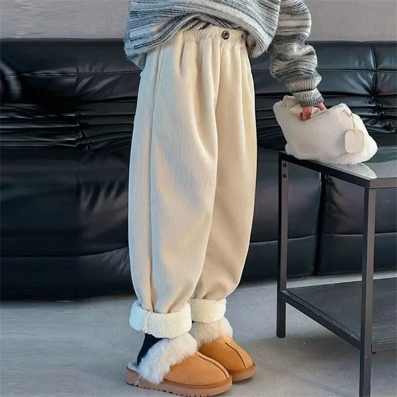 Thick Fleece Kids Cotton Pants