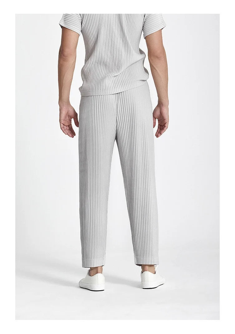 Men Fashion Black Gray Straight Pants