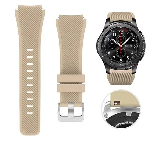 20mm 22mm Band for Samsung Galaxy Watch 3 4 5 46mm 42mm Gear S3/ Sport Frontier Active 2 Silicone Bracelet Huawei GT 2/2e Strap