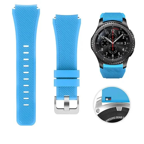 20mm 22mm Band for Samsung Galaxy Watch 3 4 5 46mm 42mm Gear S3/ Sport Frontier Active 2 Silicone Bracelet Huawei GT 2/2e Strap
