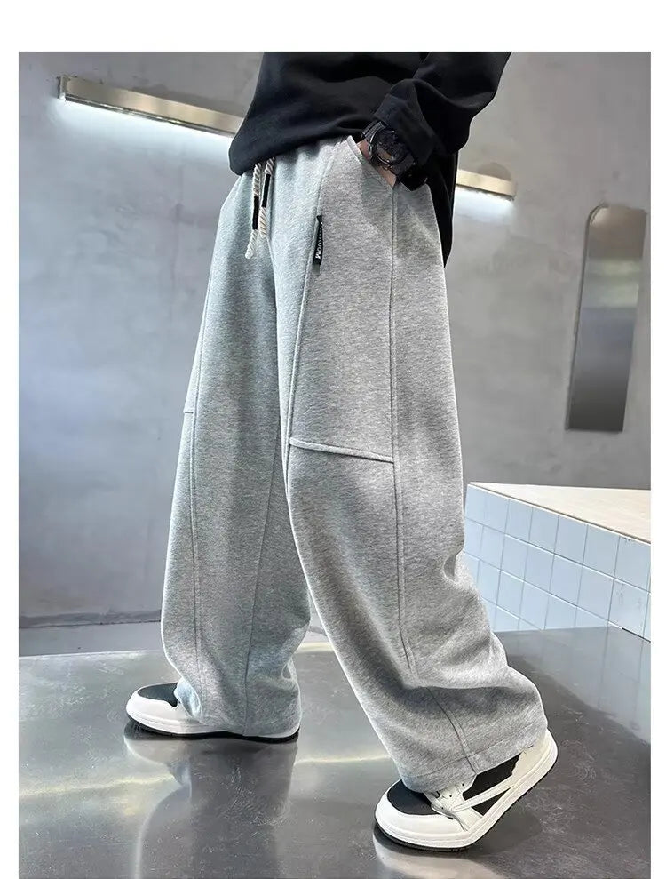 Kids Loose Cotton Sports Pants