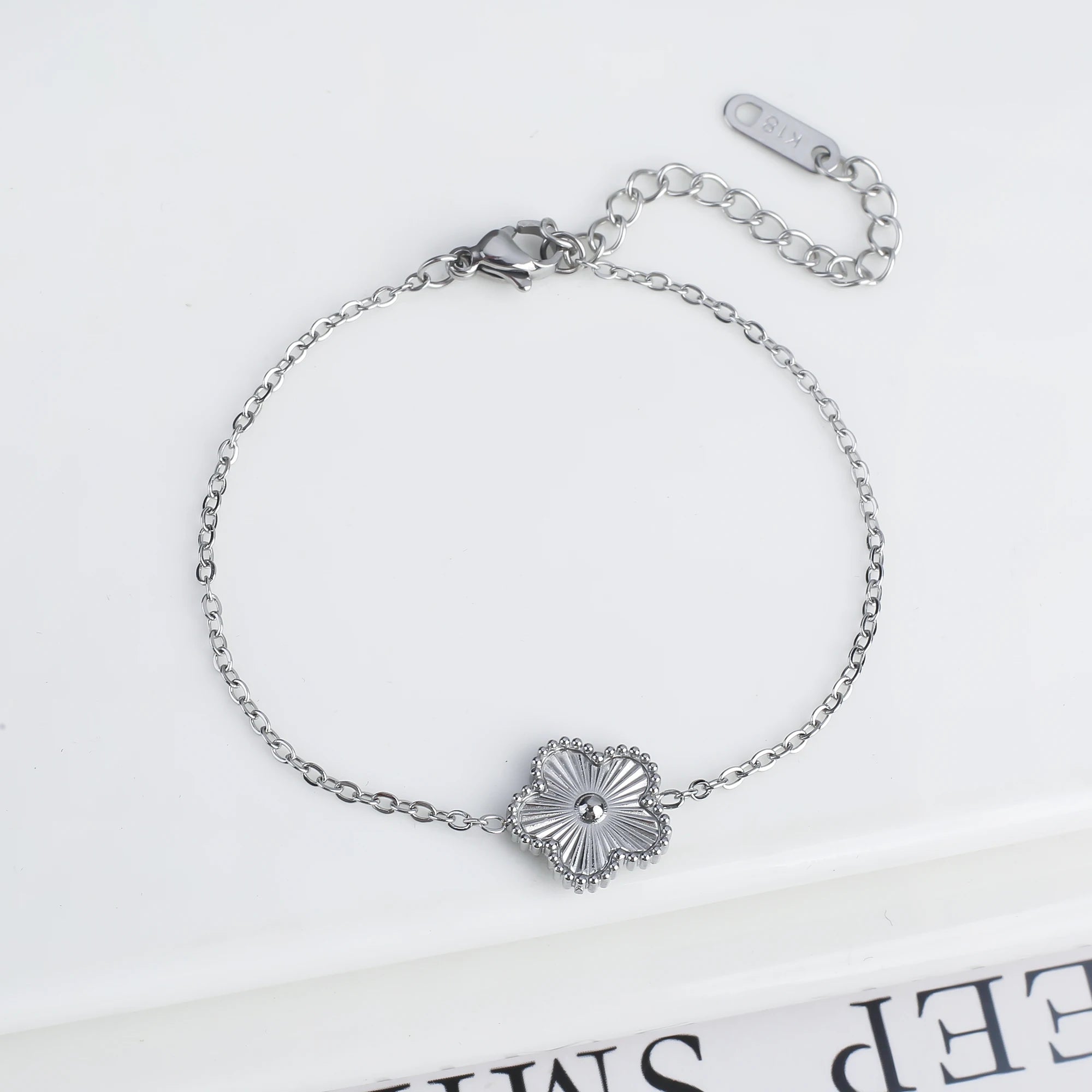 Five Leaf Flower Adjustable Bracelet