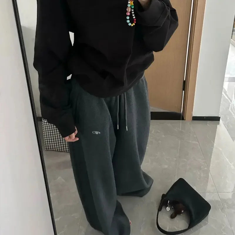 American Retro Hip-Hop Oversized Woman Sweatpants