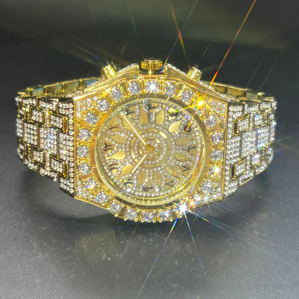 Hip Hop Green Diamond Watch For Men Fashion