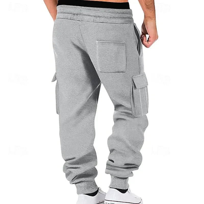 Men Multi-Pocket Workwear Sports Long  Pants