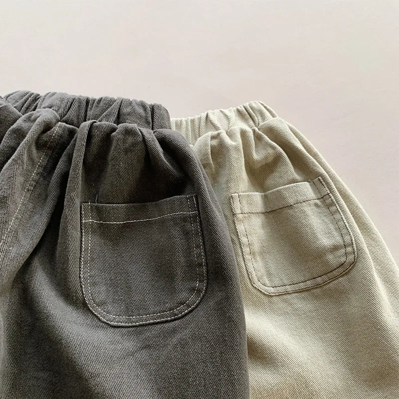 2025 Spring New Children's Harem Pants Loose Kids Wide Leg Pants Fashion Baby Trousers Boys Girls Casual Pants Children Clothes