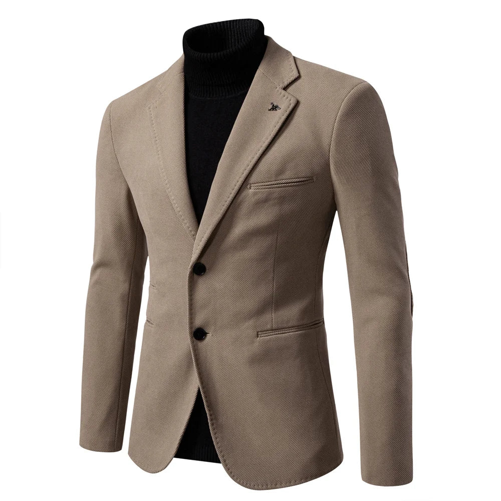 AIOPESON Winter Slim Fit Business  Jacket with Pocket Male blazer
