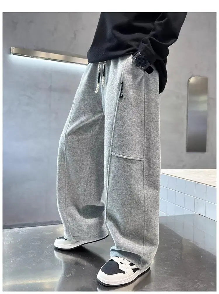 Kids Loose Cotton Sports Pants