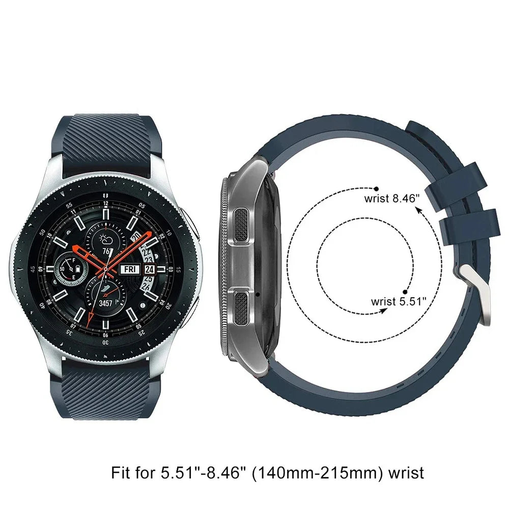 20mm 22mm Band for Samsung Galaxy Watch 3 4 5 46mm 42mm Gear S3/ Sport Frontier Active 2 Silicone Bracelet Huawei GT 2/2e Strap