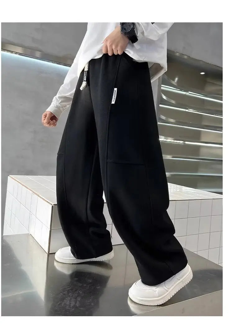 Kids Loose Cotton Sports Pants