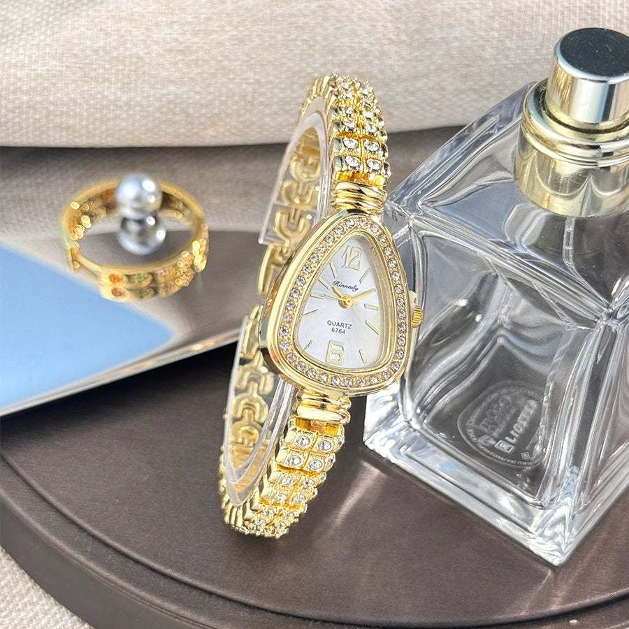 Women's diamond-set luxury watch