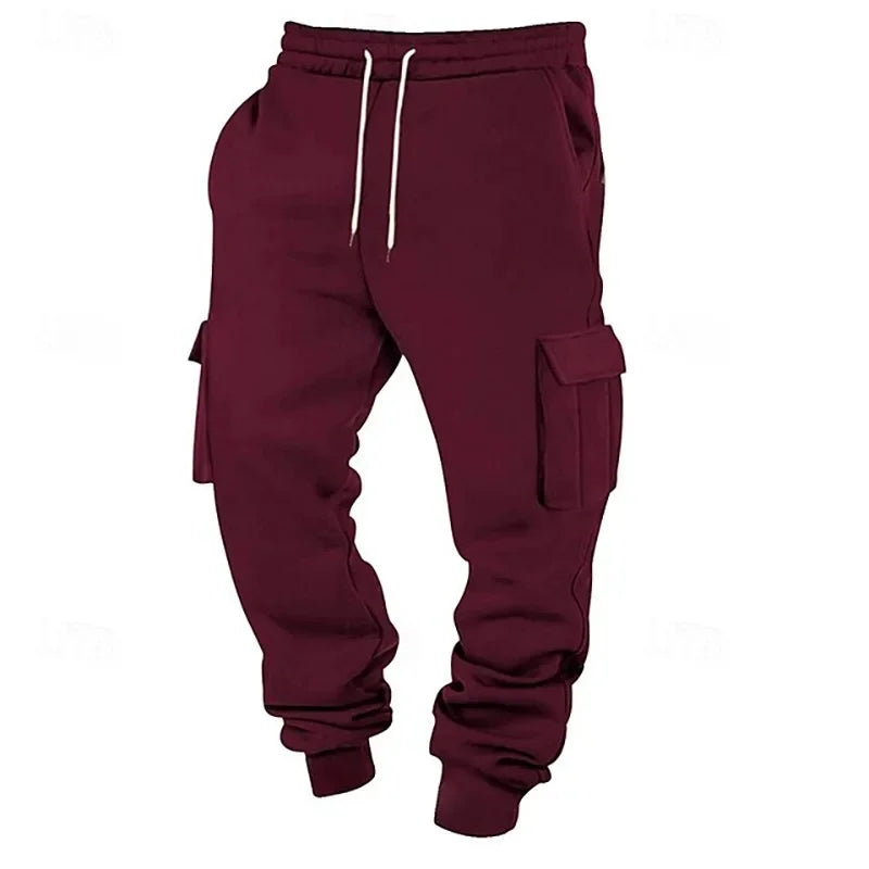 Men Multi-Pocket Workwear Sports Long  Pants