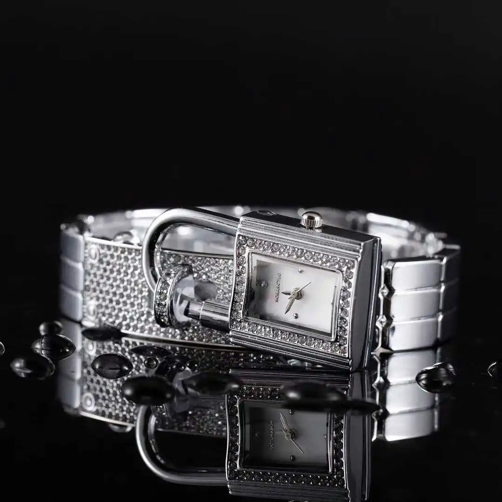 Ladies Sliver Detachable Wristwatch