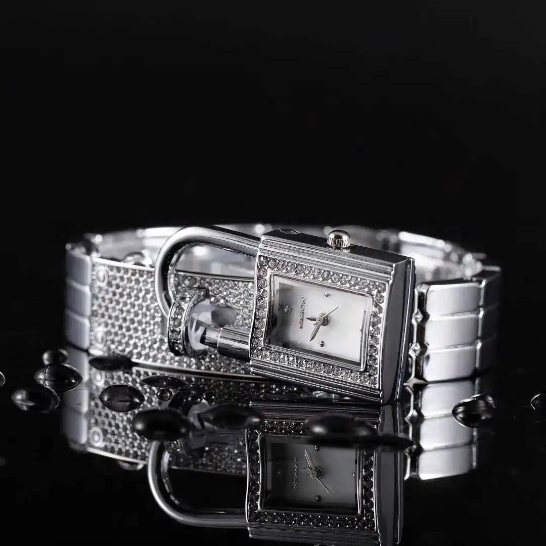 Ladies Sliver Detachable Wristwatch