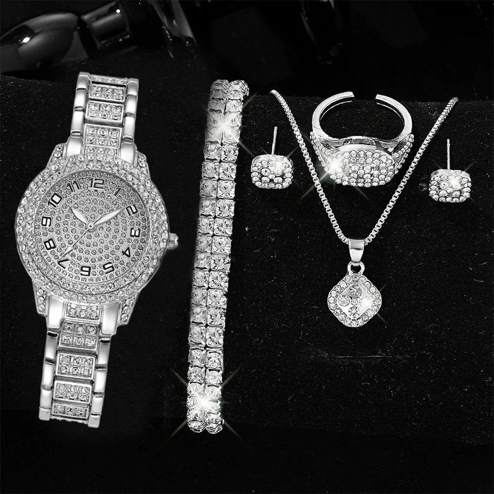 Diamond  Quartz Watch Set