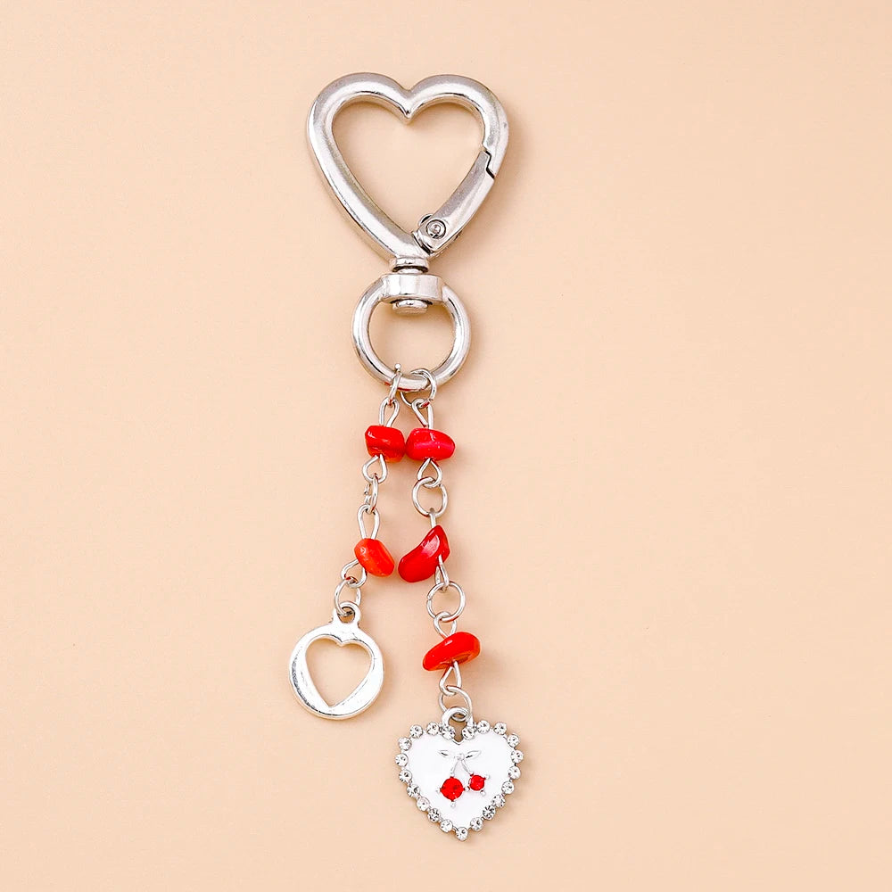 Bowknot Love Heart Keychain