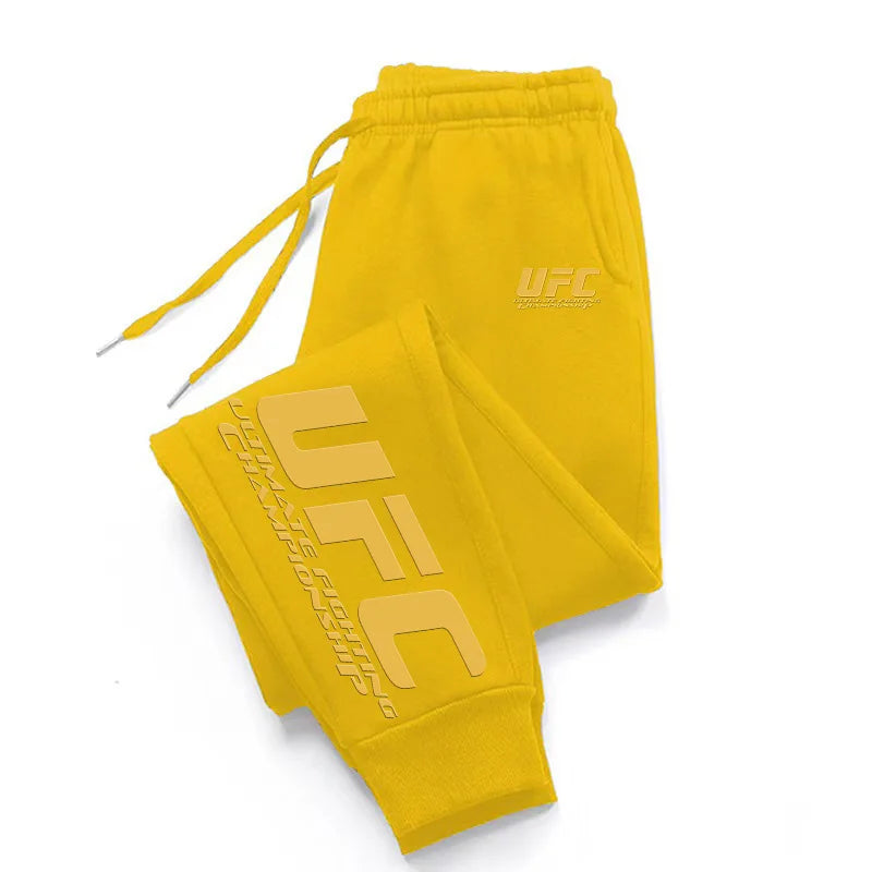 UFC brand men's and women's sportswear pants.