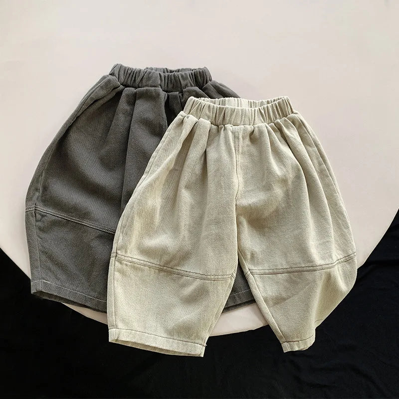 2025 Spring New Children's Harem Pants Loose Kids Wide Leg Pants Fashion Baby Trousers Boys Girls Casual Pants Children Clothes