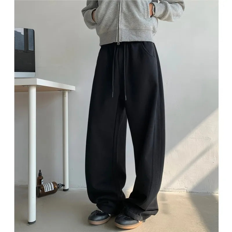 Men's Side Striped Wide Leg Outdoor sports pants