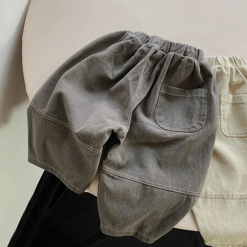 2025 Spring New Children's Harem Pants Loose Kids Wide Leg Pants Fashion Baby Trousers Boys Girls Casual Pants Children Clothes