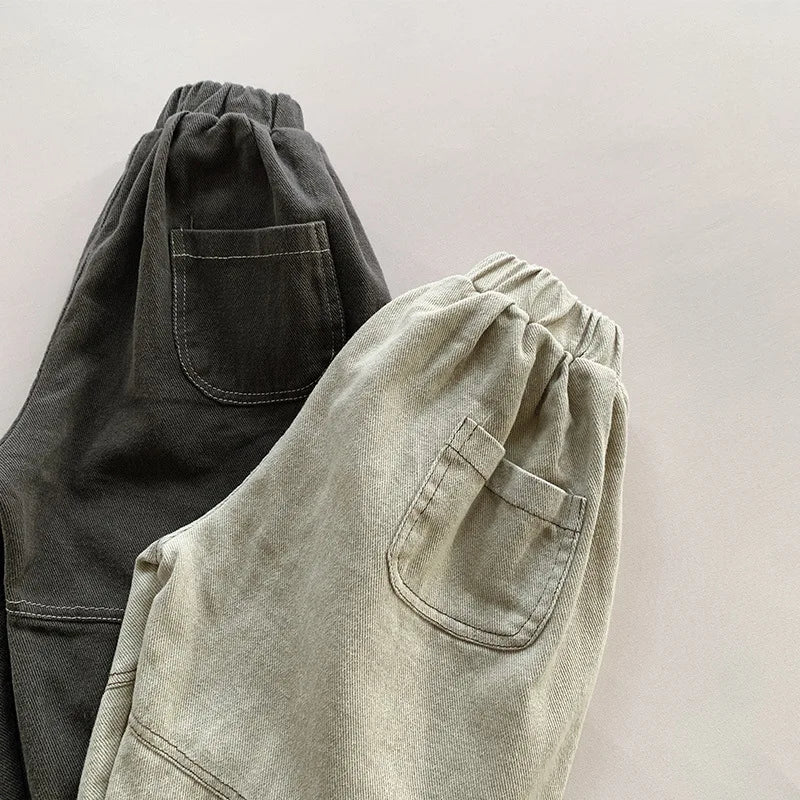 2025 Spring New Children's Harem Pants Loose Kids Wide Leg Pants Fashion Baby Trousers Boys Girls Casual Pants Children Clothes