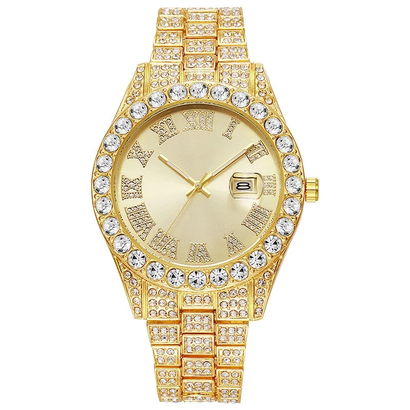 Diamond Gold Quartz Watch