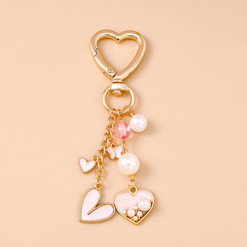 Bowknot Love Heart Keychain