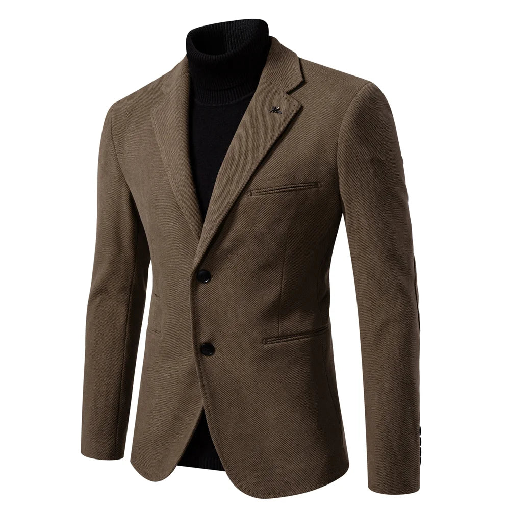 AIOPESON Winter Slim Fit Business  Jacket with Pocket Male blazer