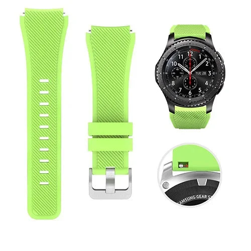 20mm 22mm Band for Samsung Galaxy Watch 3 4 5 46mm 42mm Gear S3/ Sport Frontier Active 2 Silicone Bracelet Huawei GT 2/2e Strap
