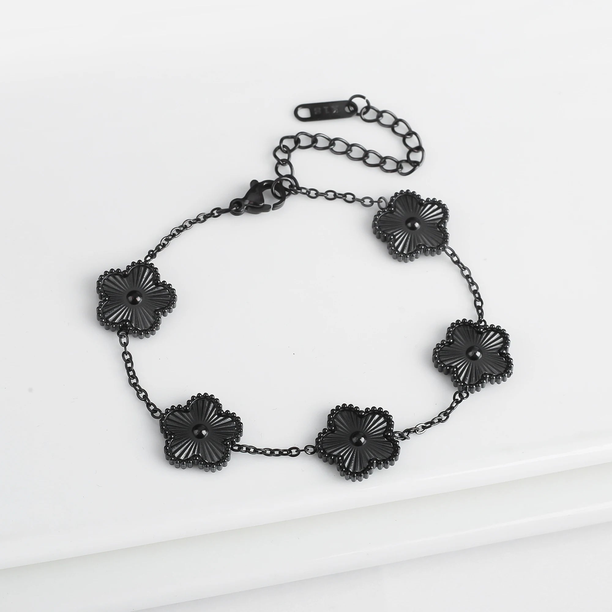 Five Leaf Flower Adjustable Bracelet