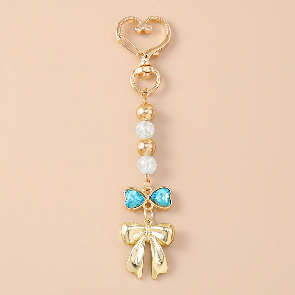 Bowknot Love Heart Keychain