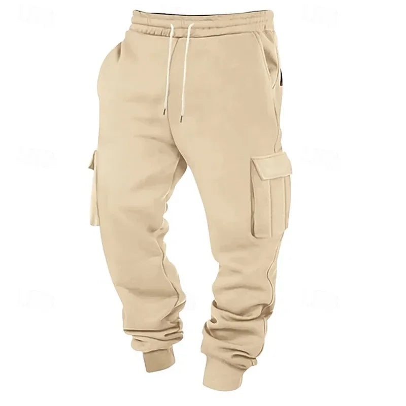 Men Multi-Pocket Workwear Sports Long  Pants