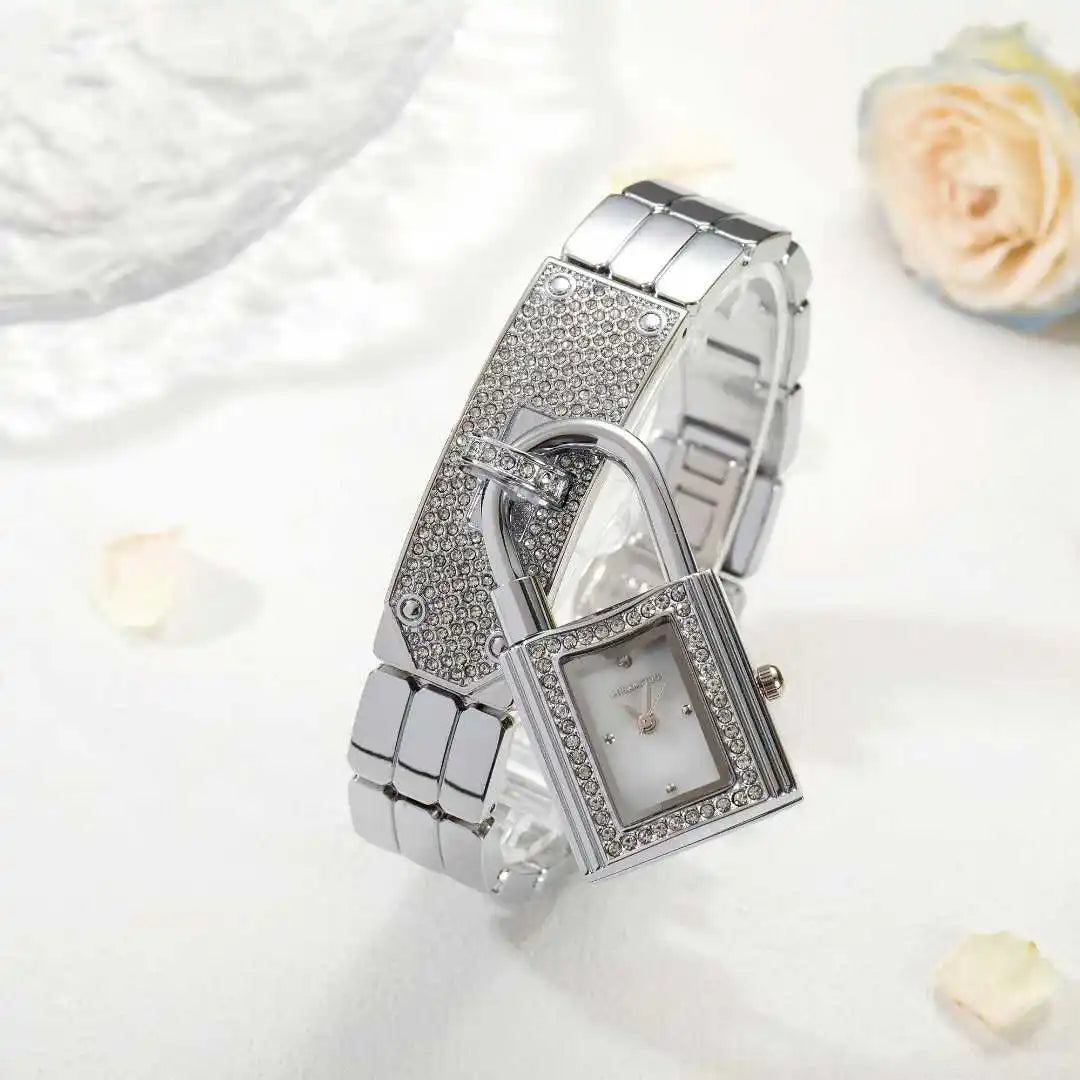 Ladies Sliver Detachable Wristwatch