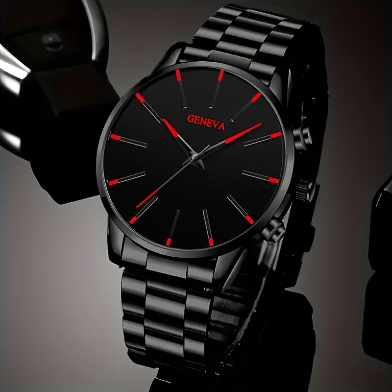 2pcs Men's Classic Quartz Watch Set