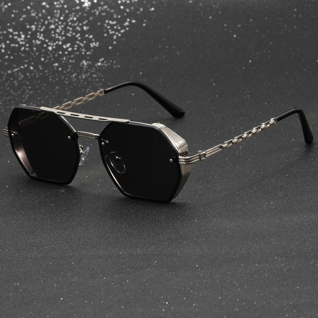 Metal Frame Hollow Chain Glasses Legs