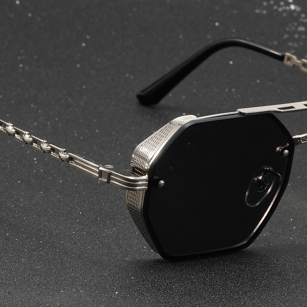 Metal Frame Hollow Chain Glasses Legs