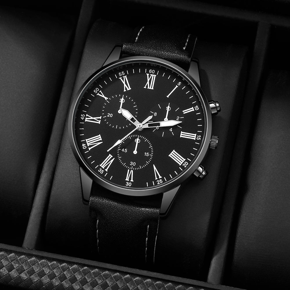 Men's Luxury Quartz Watch & Jewelry Set