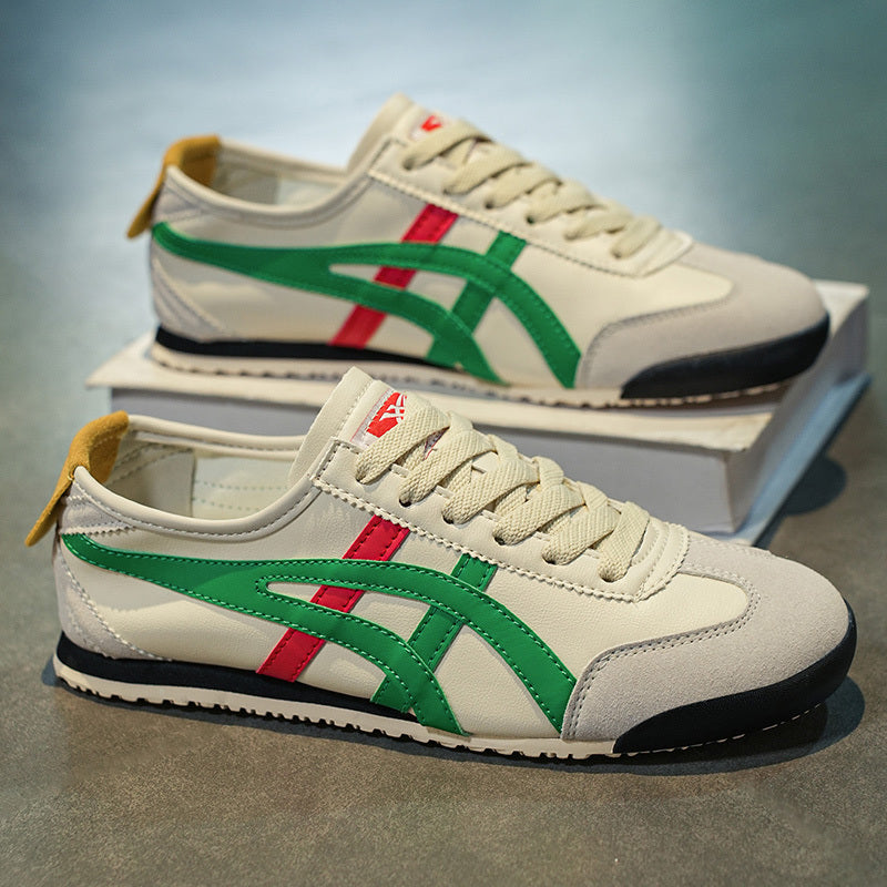 2025 New Korean Style Men'S Slip-On Sneakers - Vibrant Yellow & Black Low-Top Casual Shoes with Synthetic Synthetic Faux Upper, Modern Sneakers, Men Trainer Size, Onitsuka Sneaker, Onitsuka Shoe, Sneaker Man, Sports Sneaker M