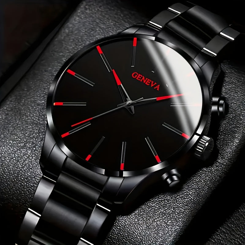 2pcs Men's Classic Quartz Watch Set